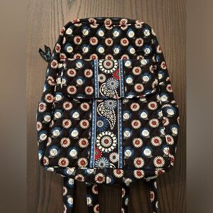 Vera Bradley Small Quilted Backpack in Night Owl Print (Retired)